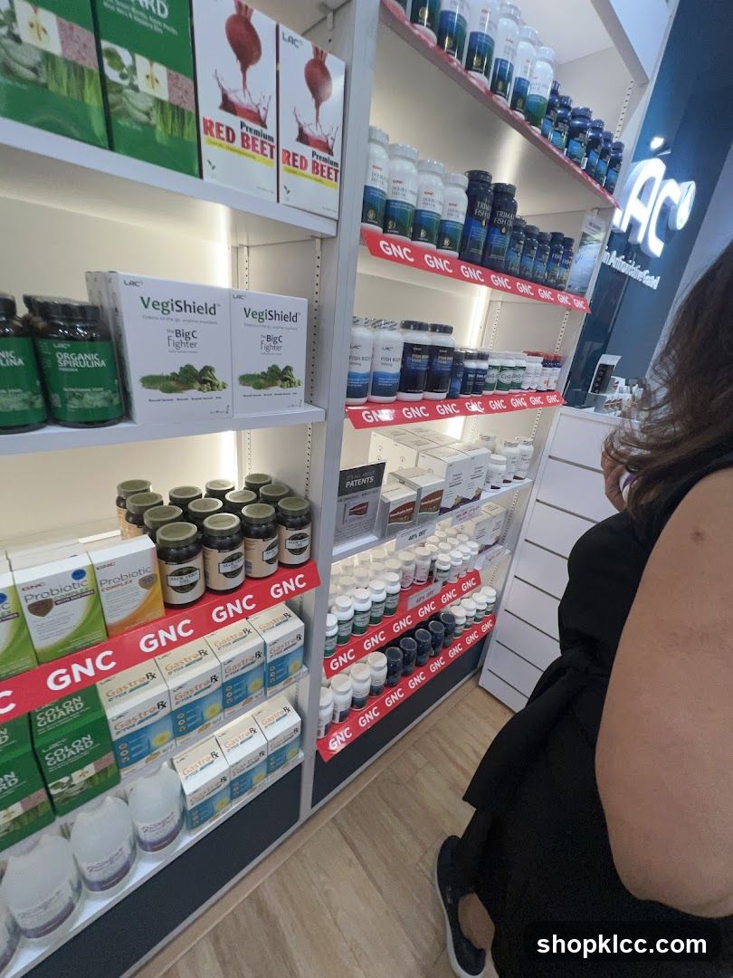 Health Supplement Store Shelves