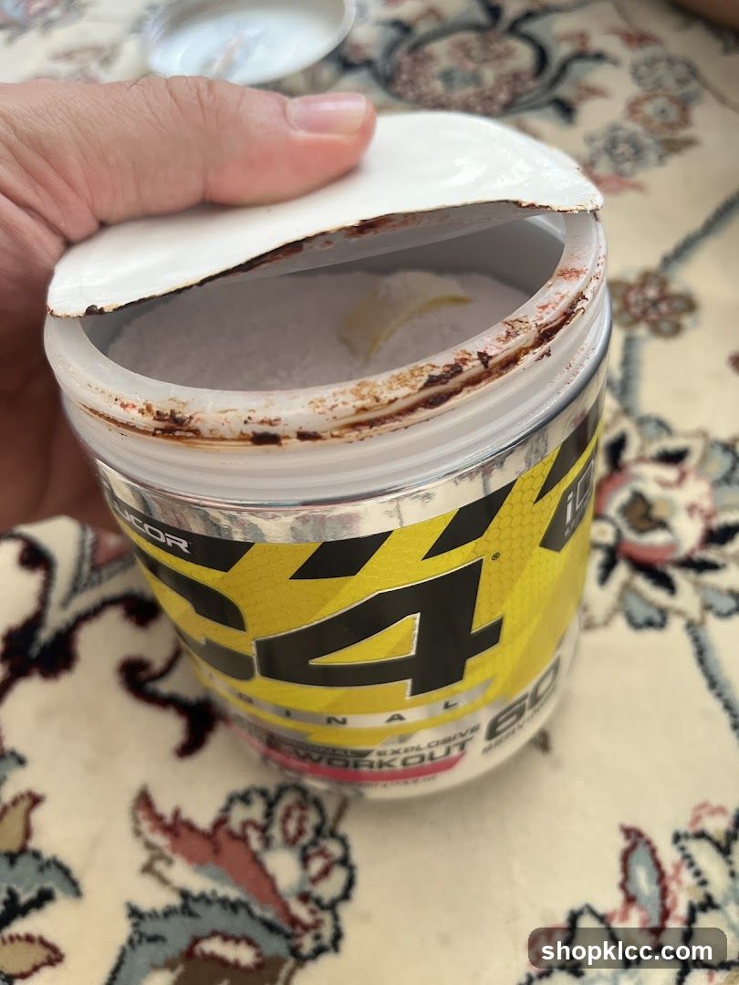 Opened Supplement Container