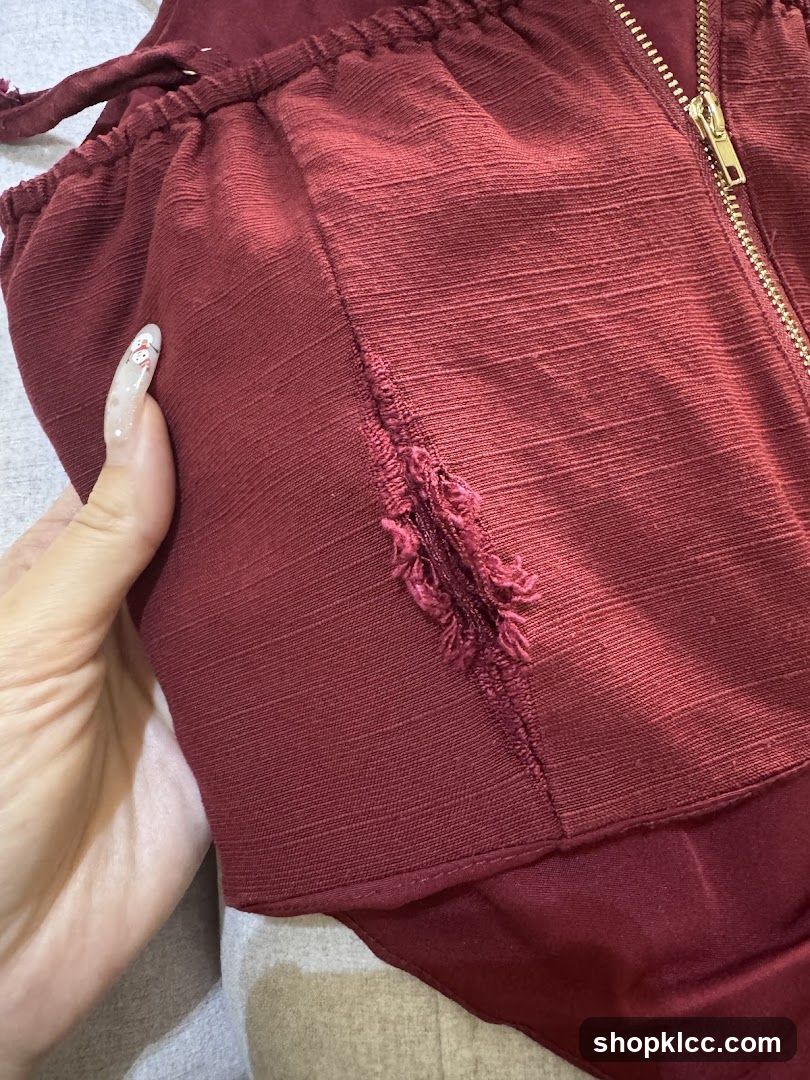 Damaged Red Fabric