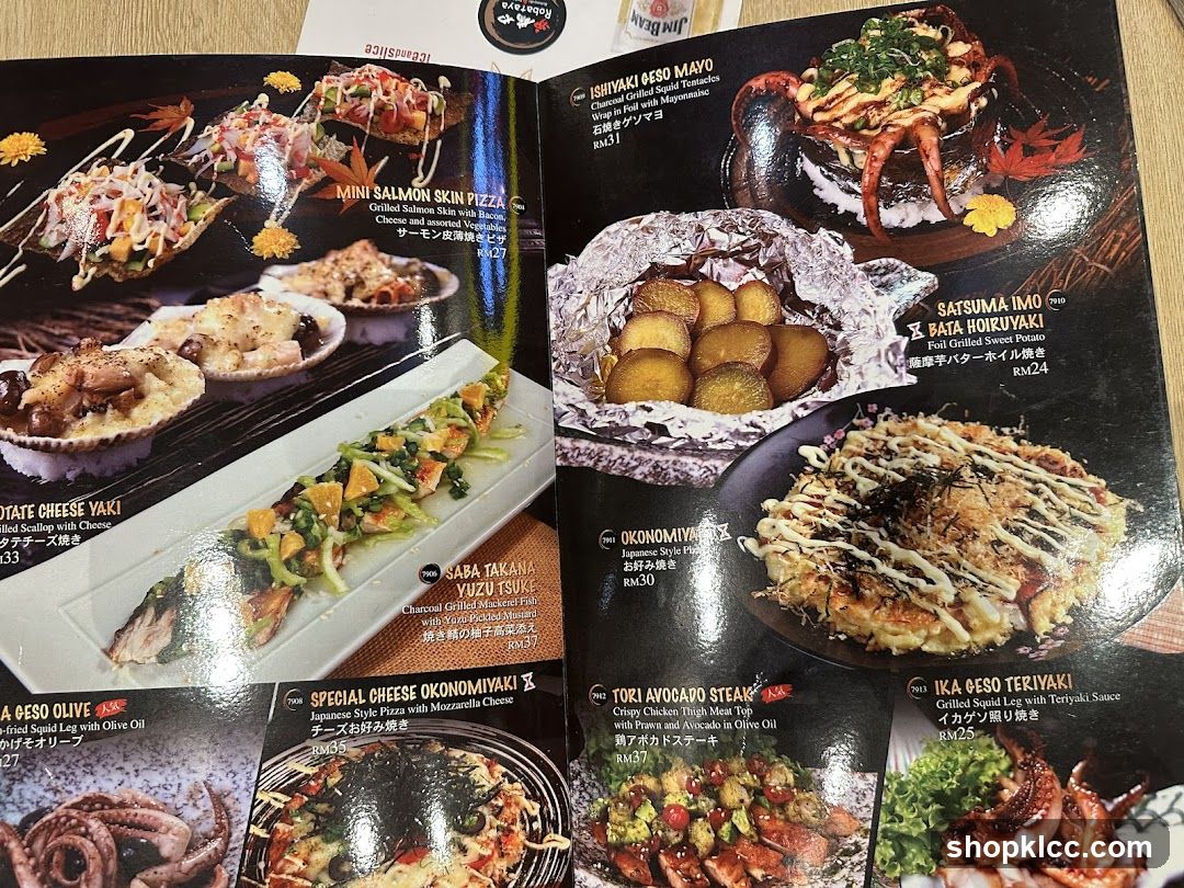 Robataya Menu