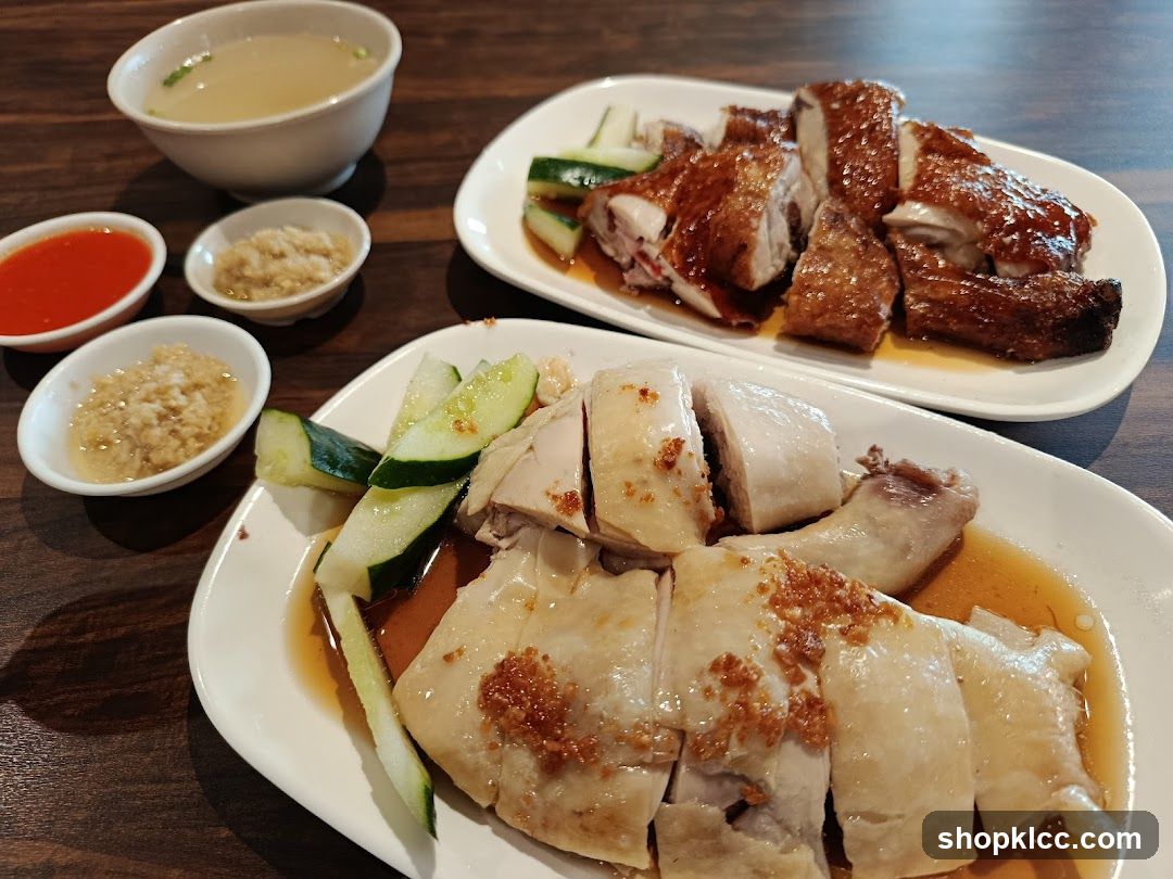 Hainanese Chicken Rice and Roast Duck