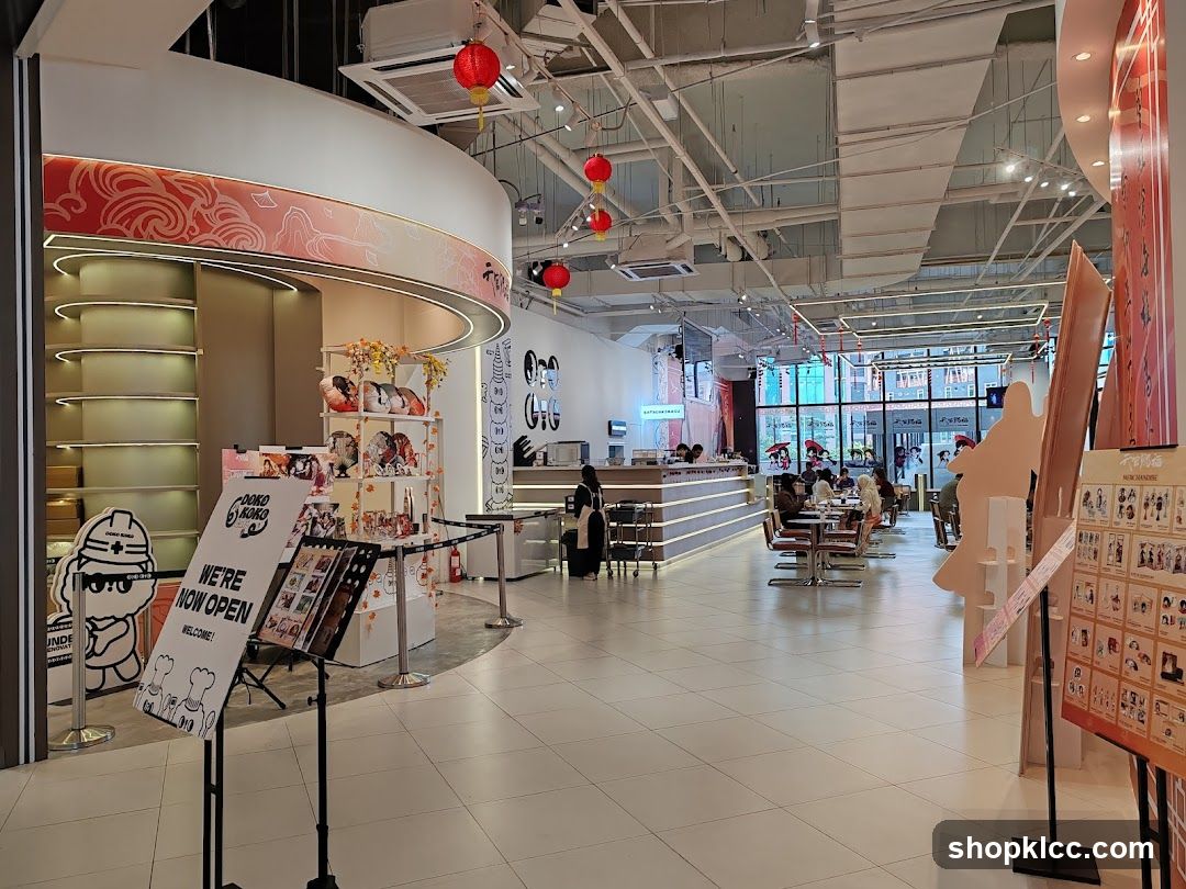 Interior of a modern food court or mall dining area
