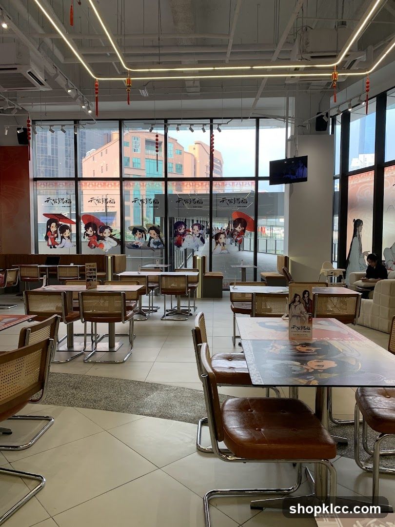 Anime-themed cafe interior