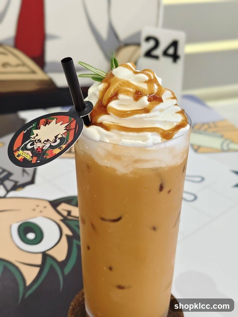 Iced Caramel Latte with Whipped Cream