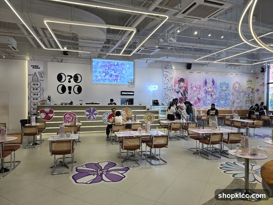Anime-themed cafe interior