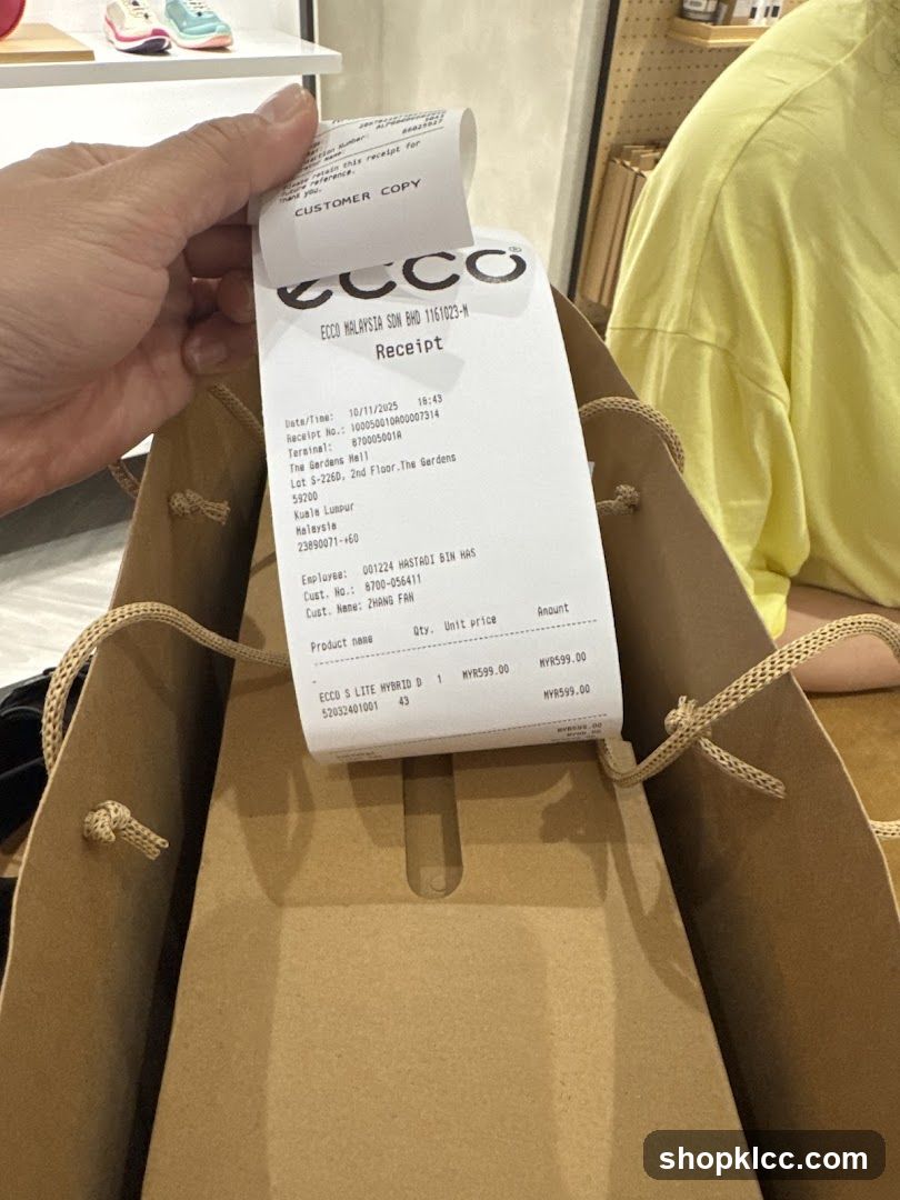 ECCO Receipt