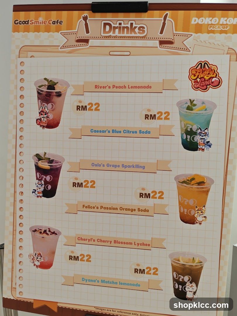 Good Smile Cafe Drinks Menu