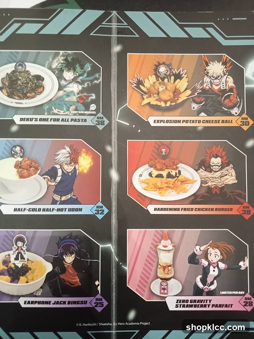 My Hero Academia Themed Menu