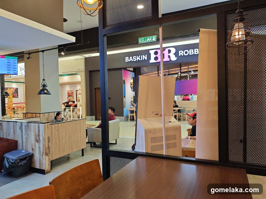 Baskin Robbins storefront interior view