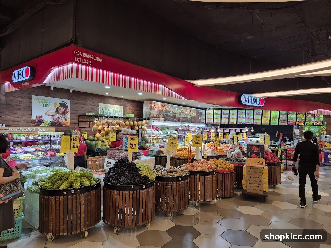 Fruit and Vegetable Section in a Supermarket