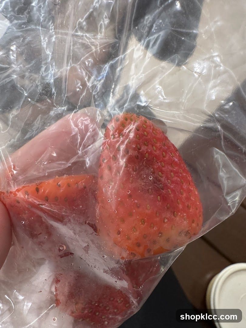 Strawberries in Plastic Bag
