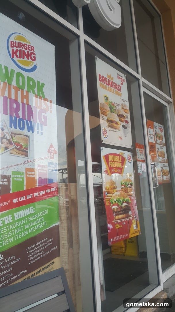Burger King storefront window display