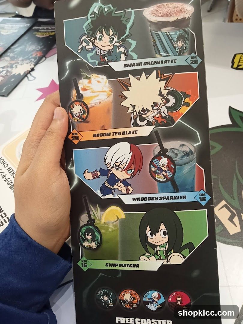 My Hero Academia Drink Menu
