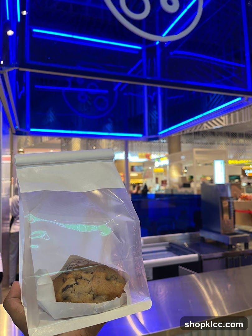 Cookie in Bag with Neon Sign