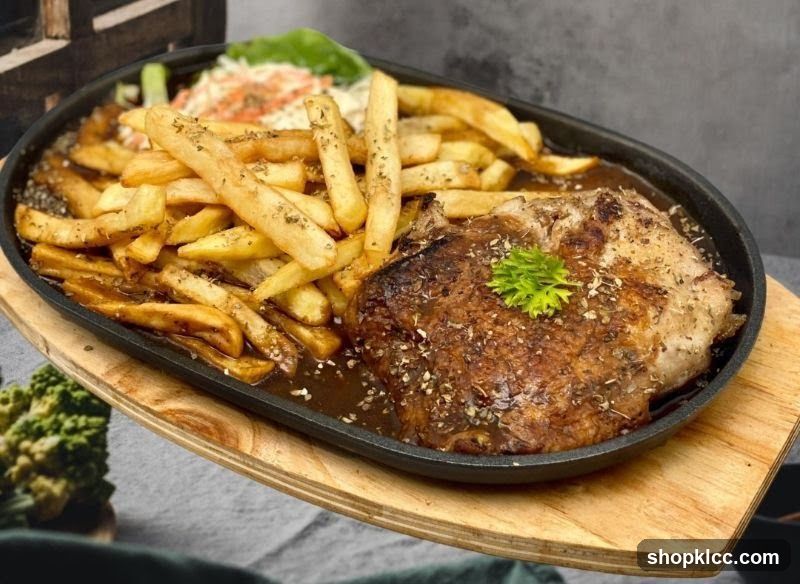 Sizzling Steak and Fries