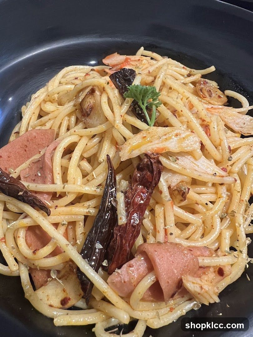Spaghetti with Sausage and Dried Chilies