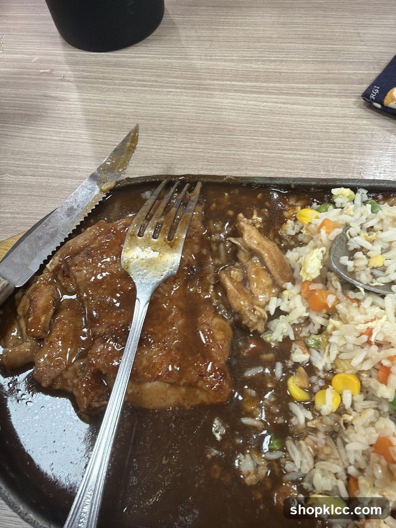 Sizzling Chicken Steak with Fried Rice