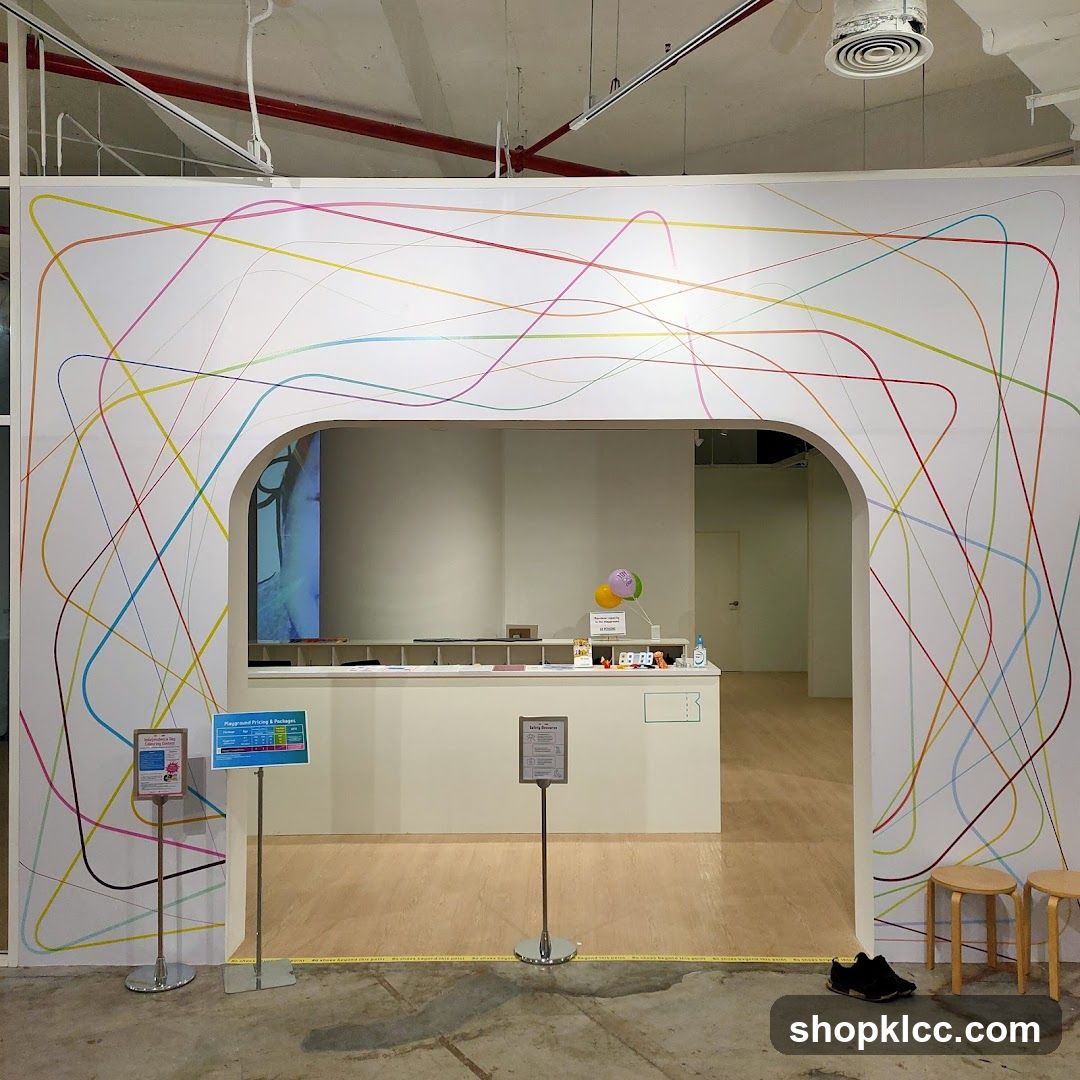 Reception Area with Colorful Wall Art