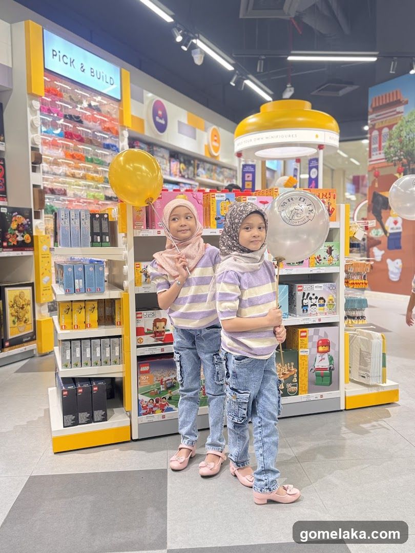 Two children in toy store
