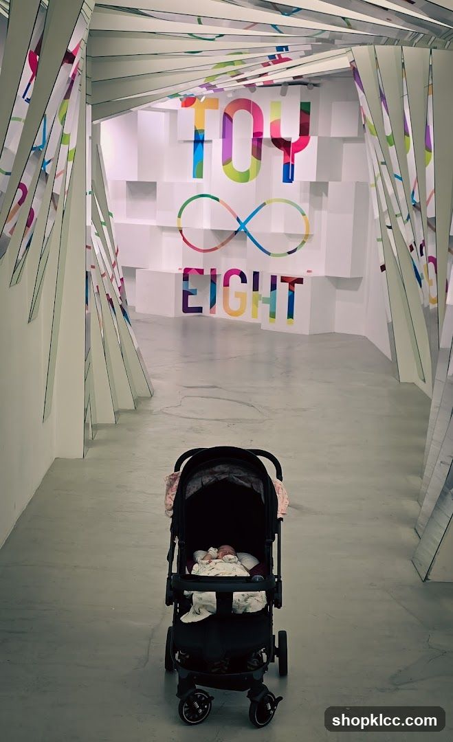 Interior of a store with a stroller