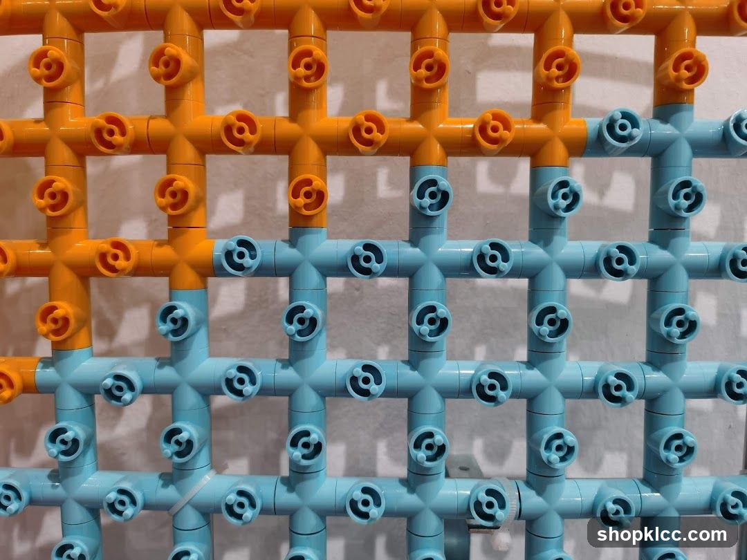 Orange and Blue Interlocking Tubes