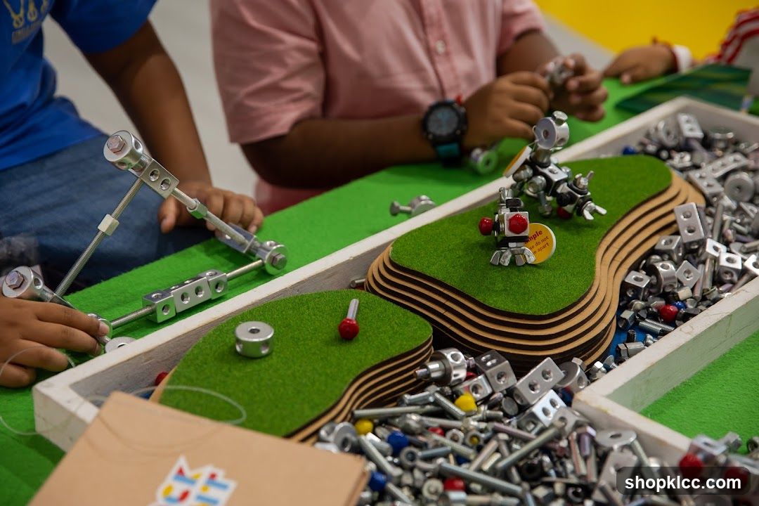 Children building with construction toys