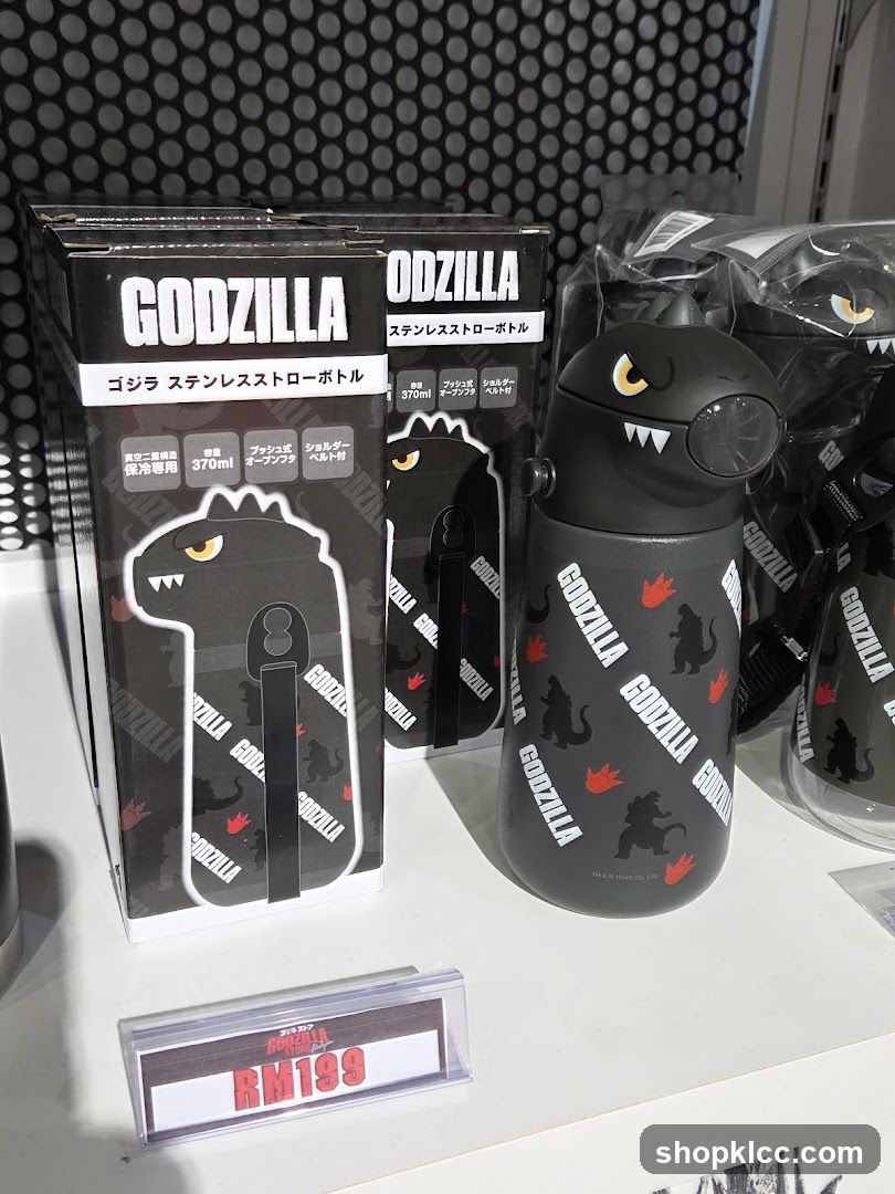 Godzilla Stainless Steel Straw Bottle