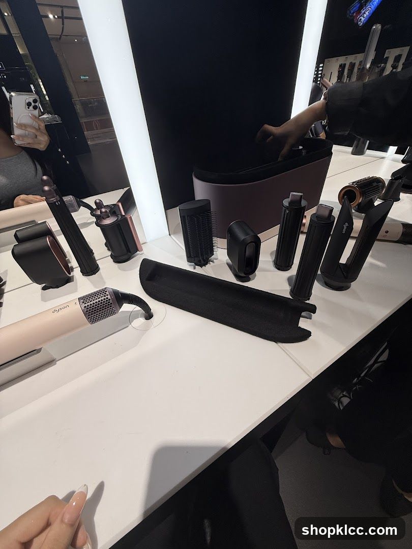 Dyson Hair Styling Tools Display