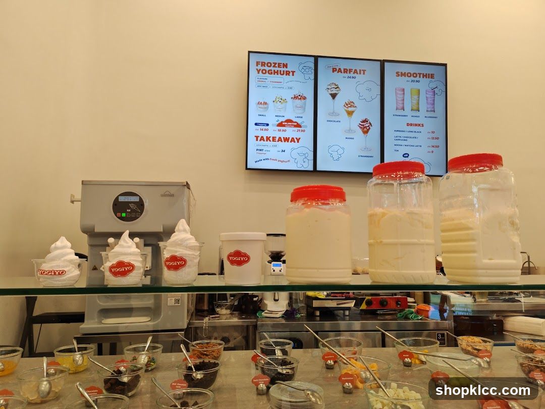 Yoggy Frozen Yogurt Shop Interior