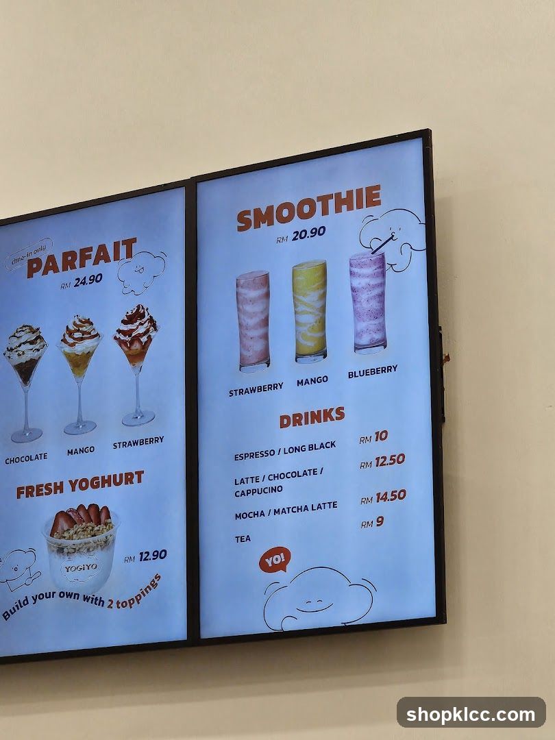 YogiYo Menu Board