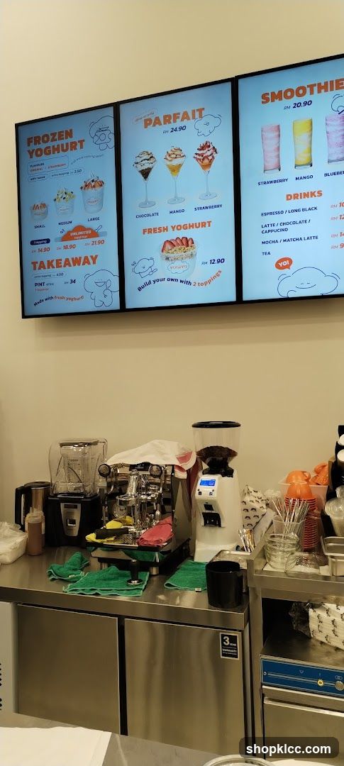 Frozen Yogurt and Smoothie Shop Interior