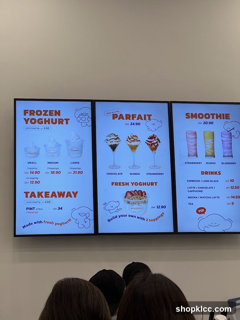 Frozen Yogurt Menu Board