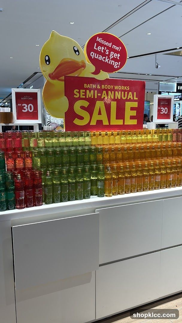 Bath & Body Works Semi-Annual Sale Display
