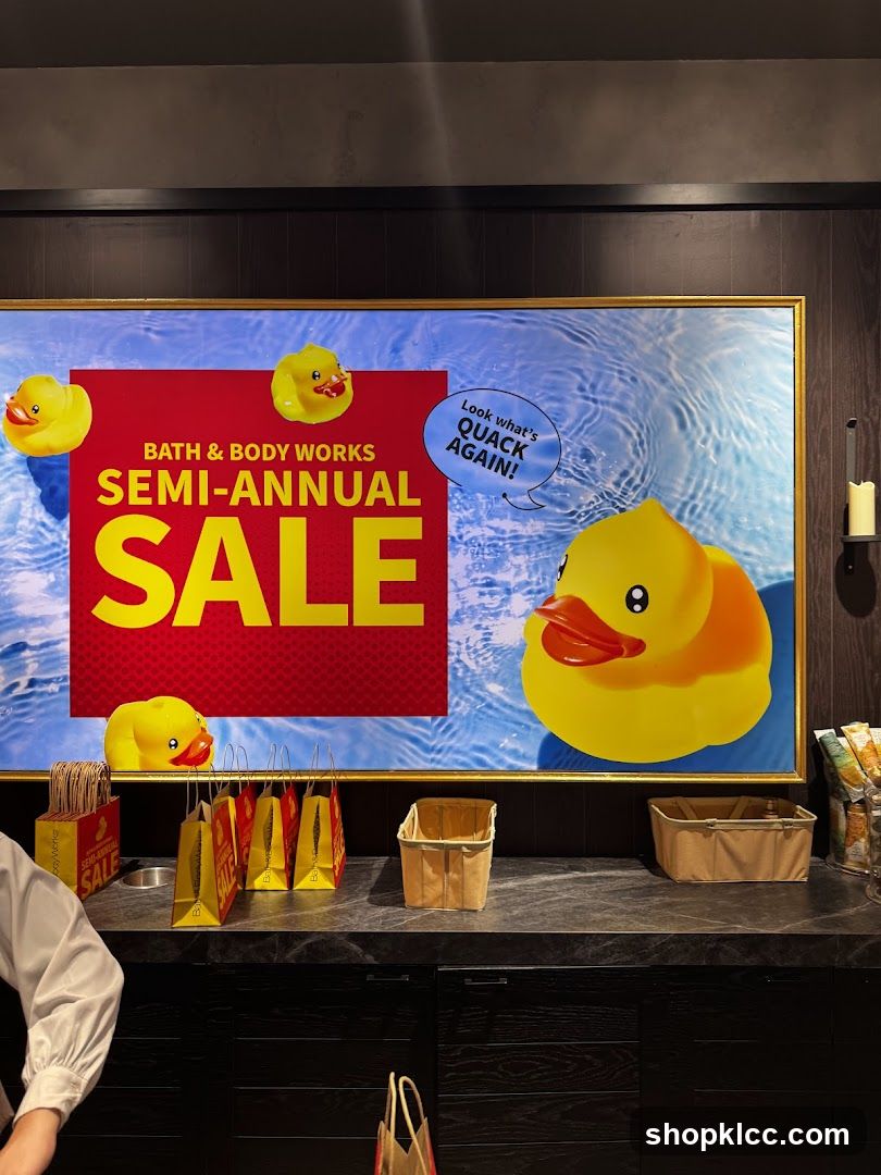 Bath & Body Works Semi-Annual Sale Display