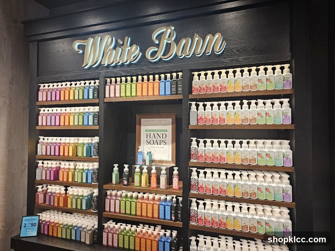 White Barn Hand Soaps Display