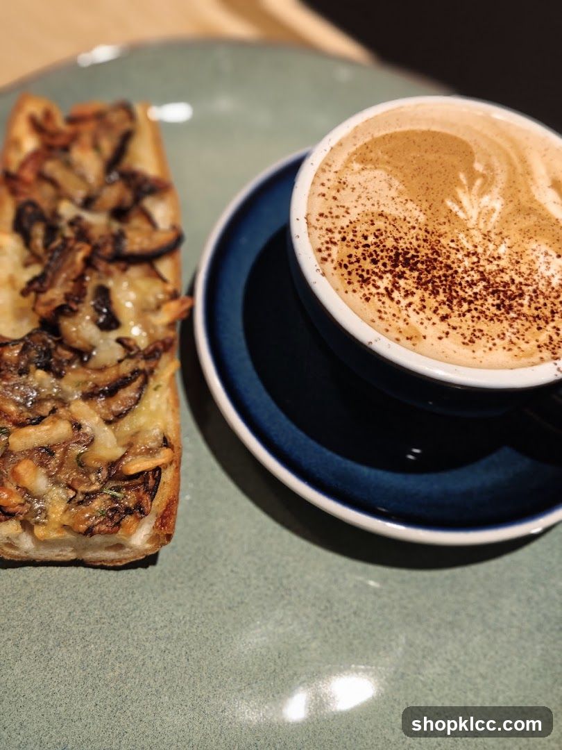 Mushroom Tart and Coffee
