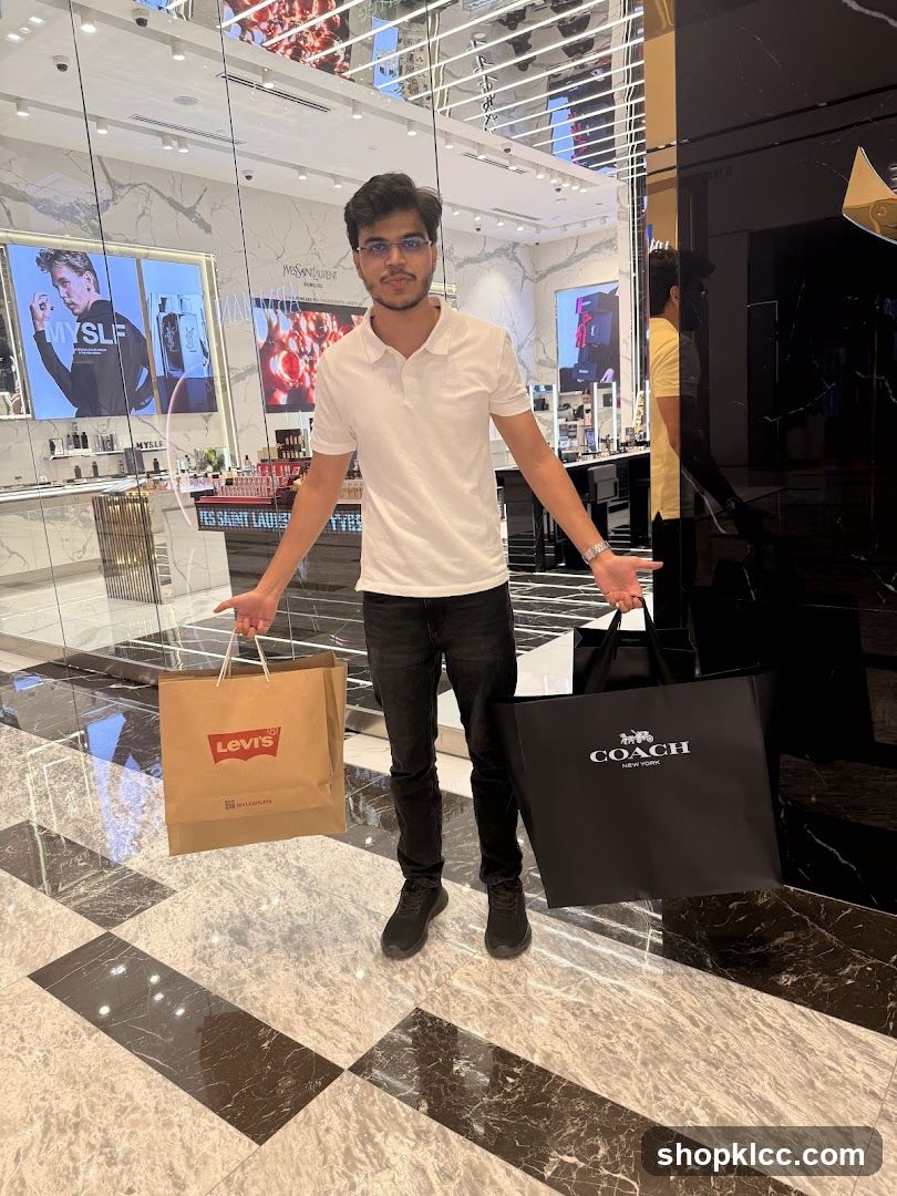 Man with shopping bags
