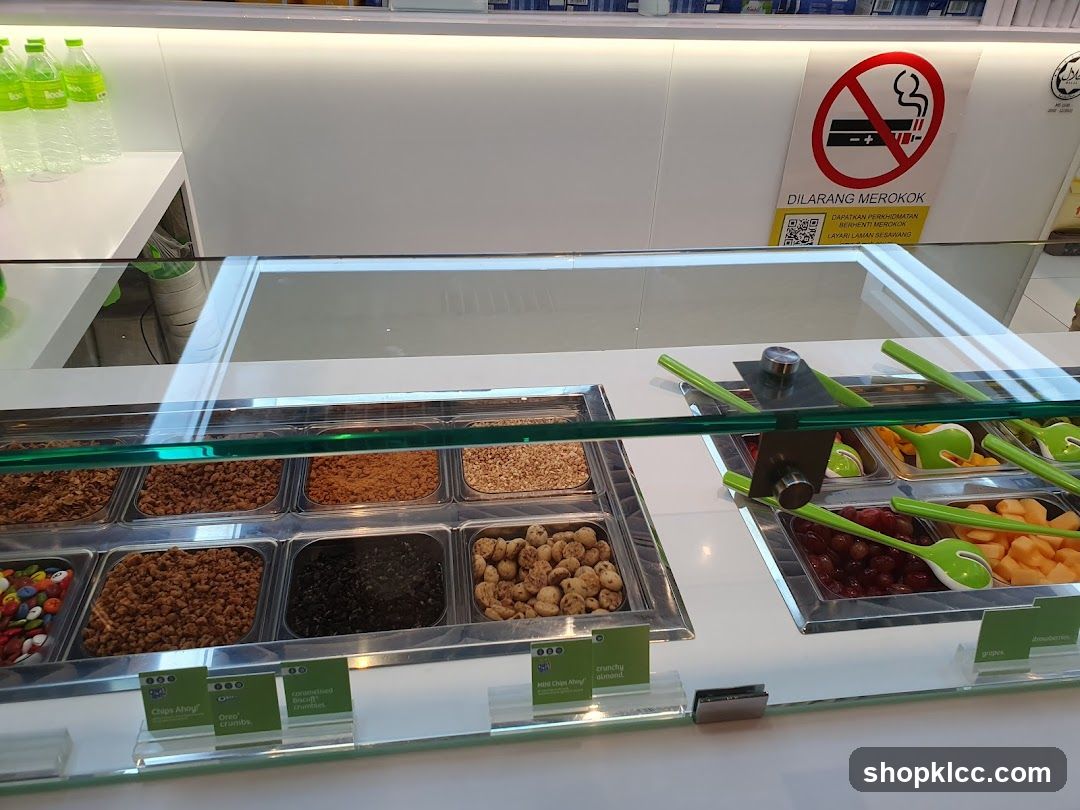 Self-serve toppings bar