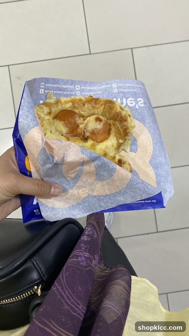Pretzel with Sausage and Cheese