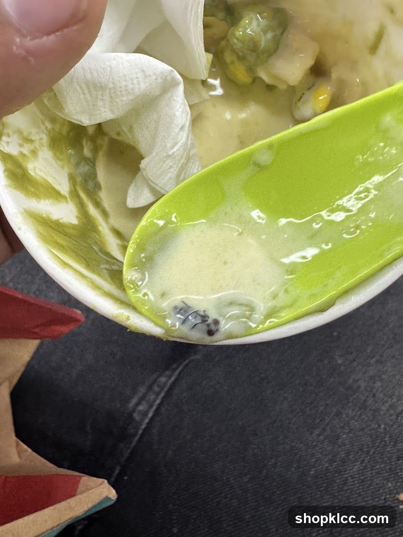 Dessert with a fly
