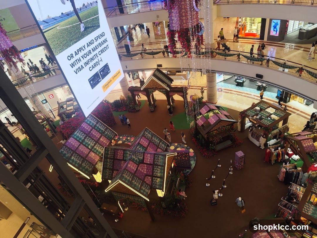 Mall Interior with Festive Decorations