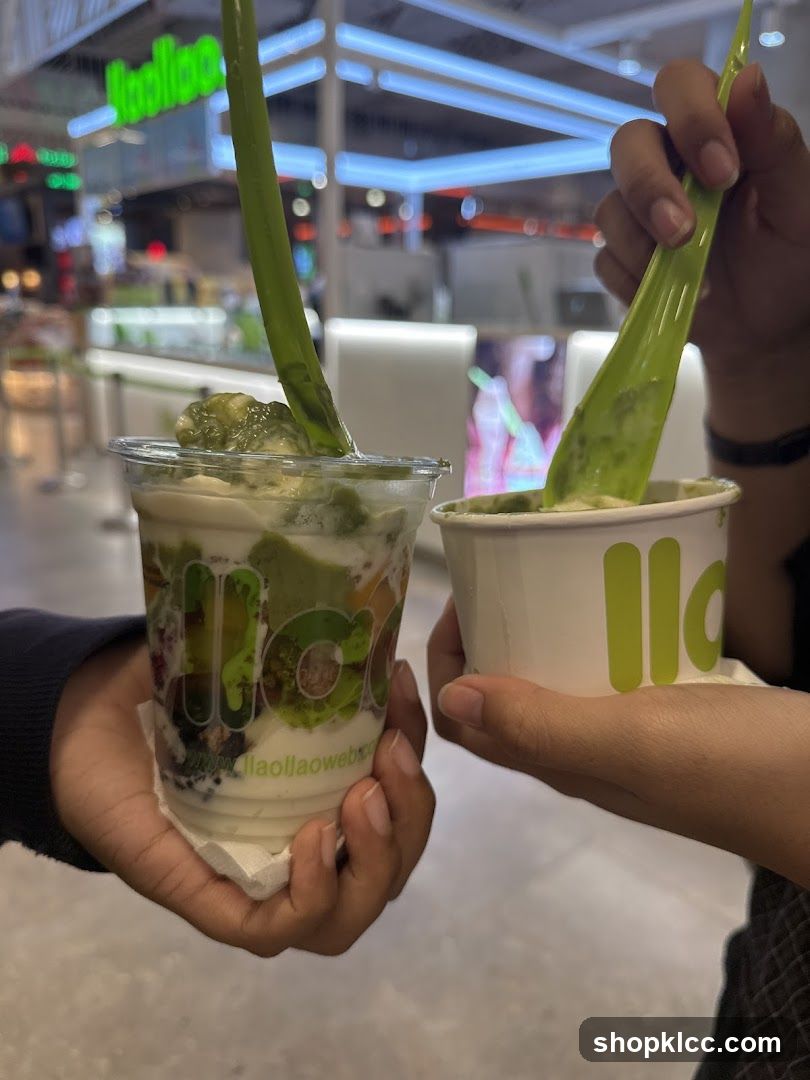 Two cups of frozen yogurt
