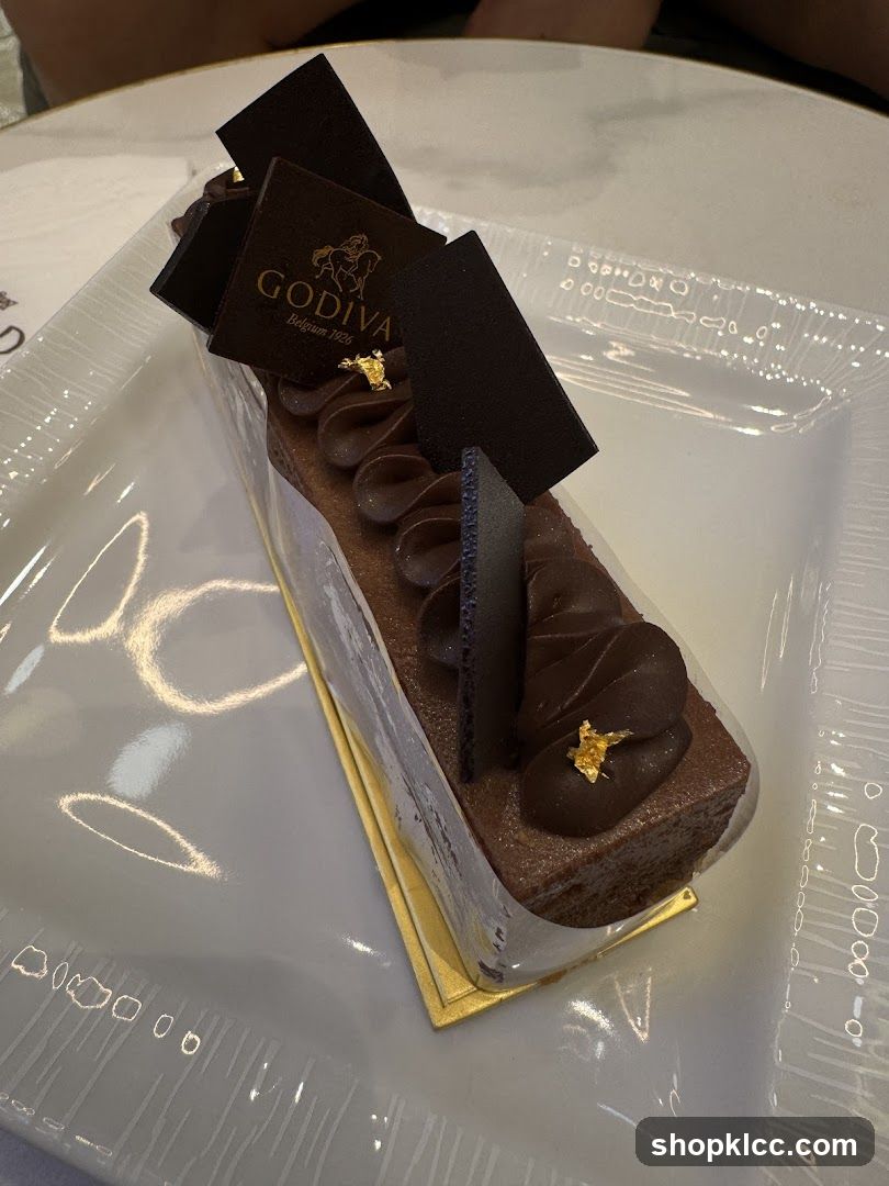 Chocolate Cake with Godiva Logo