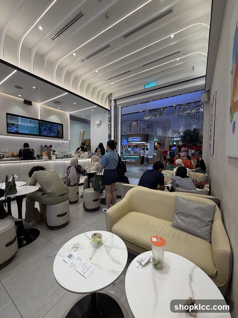 Interior of a bubble tea shop