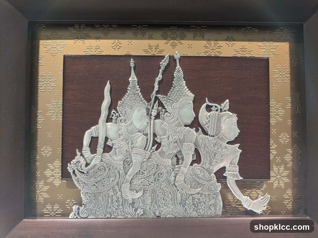 Framed Metal Relief of Figures