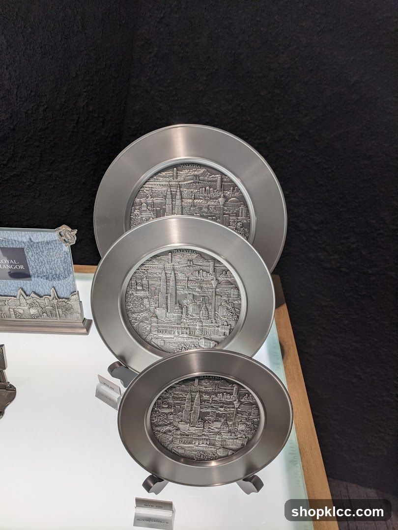 Pewter Plates with Cityscapes