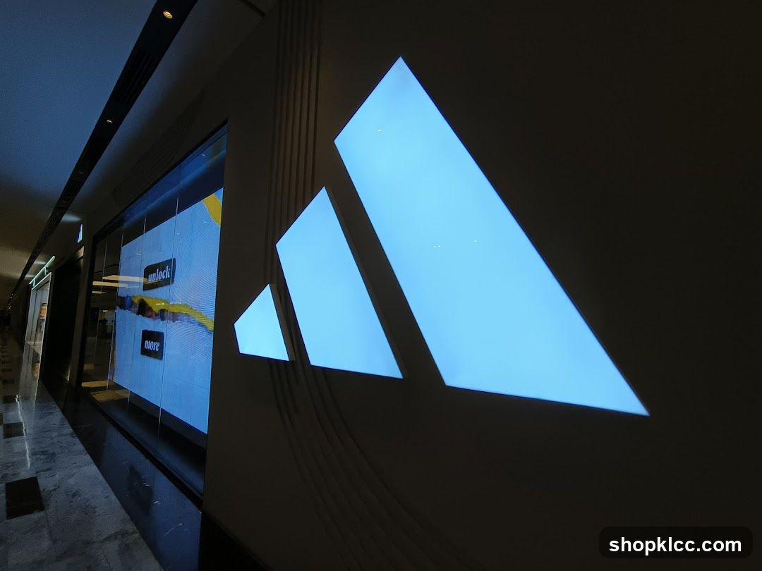 Adidas Logo and Digital Display