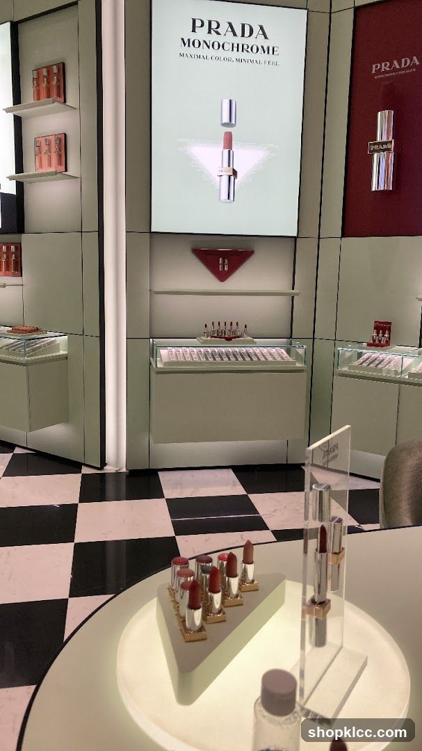Prada Monochrome Lipstick Display