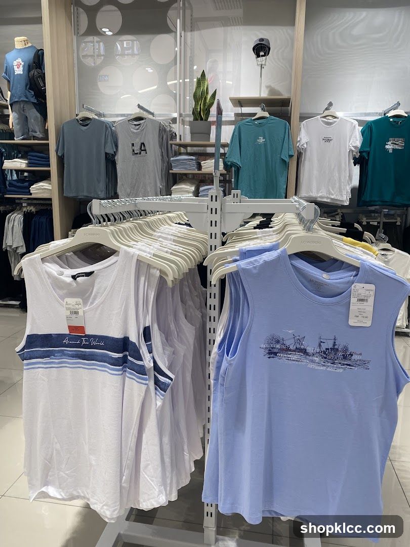 T-shirts and Tank Tops Display