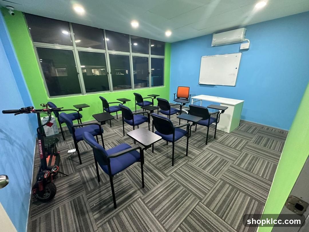 Classroom Interior with Electric Scooter